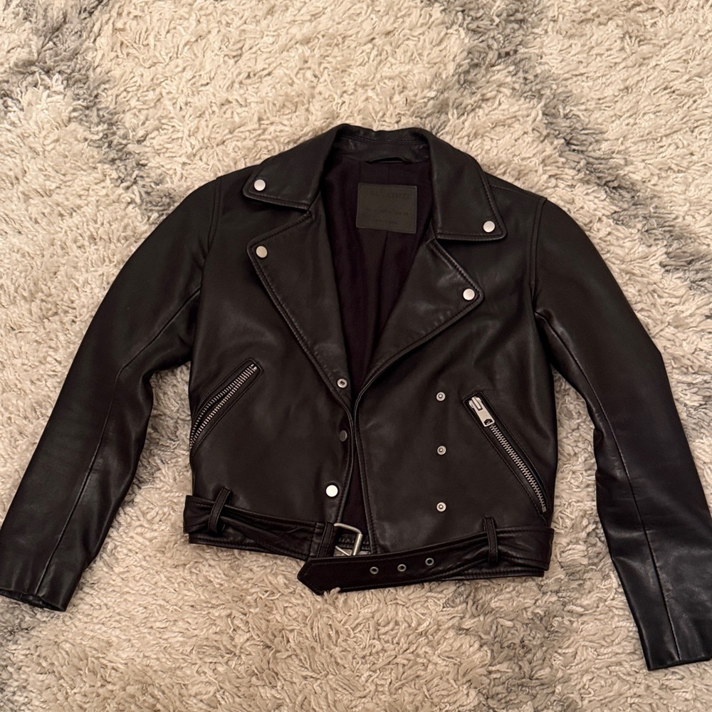 All Saints Black Leather Jacket